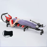 Appareil de traction vertébrale domestique réglable en acier, banc d'entraînement cervical et lombaire avec extension des jambes