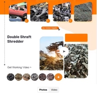 Broyeur-déchiqueteur automatique à double arbre pour plastiques PP PE PET LDPE, usage intensif, prix usine
