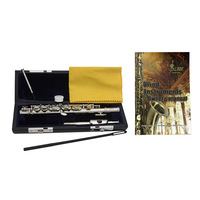 SLADE Silvery Piccolo Flute C Key Half-size Silvery Flute Instrument Parts Cupronickel Piccolo Flute Woodwind Instruments