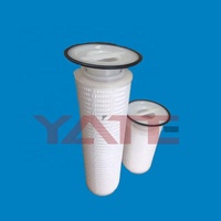 Purificación de agua industrial Cartucho de alto flujo Cartucho de filtro plisado PP de 40 '60"