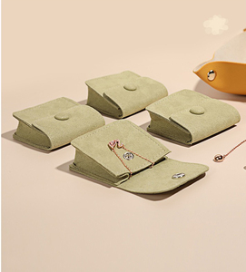 Bolsa de Regalo de Microfibra Personalizada con Logotipo, para Anillos Pequeños, Collares, Embalaje de Joyería Personalizado, Bolsa de Joyería Moderna, Cuadrada y Portátil - Product Image 5