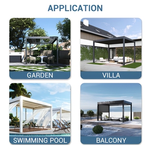 Pérgola <span class=keywords><strong>de</strong></span> Aluminio <span class=keywords><strong>para</strong></span> Exteriores Personalizable, Retráctil y Motorizada, Bioclimática con Accesorio LED Opcional - Product Image 6