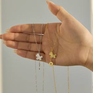 Collier pendentif cheval du zodiaque chinois en <span class=keywords><strong>argent</strong></span> S925 avec chaîne à maillons et zircone 5A, Dylam Lucky 2026, Bonne année, pour cadeau ou usage quotidien - Product Image 2
