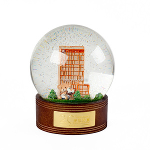 Trên Toàn Thế Giới Xây Dựng Du Lịch Lưu Niệm Nhựa <span class=keywords><strong>Snowglobe</strong></span> Thương Hiệu Tùy Chỉnh Xây Dựng Tuyết Bóng Nước Bóng 100Mm Quả Cầu Tuyết - Product Image 5
