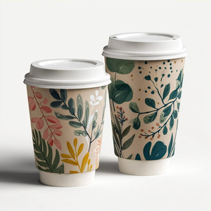 Tại Gói giải pháp xây dựng thương hiệu compostable cốc nóng cho Takeaway thực phẩm và đồ uống PLA nắp và ống hút cách điện Kraft chủ sở hữu giấy - Product Image 3