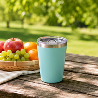 Botol Minum Vakum Terisolasi Tahan Panas Bebas BPA 12 oz untuk Anak, Botol Termos Tumpuk, Dinding Ganda Stainless Steel dengan Tutup