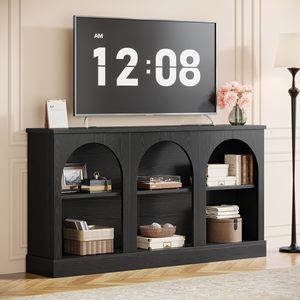 Meuble TV pour téléviseurs de 55/60/65 pouces, centre avec armoires de rangement, console de télévision moderne pour salon et chambre. - Product Image 3
