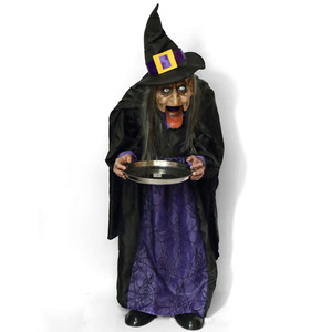 Maison hantée mécanique électrique géante d'Halloween avec Salle Secrète, Zombie Dieu de la Mort, Sorcière, Factice et Vieil Homme, à commande vocale et à détection - Product Image 5