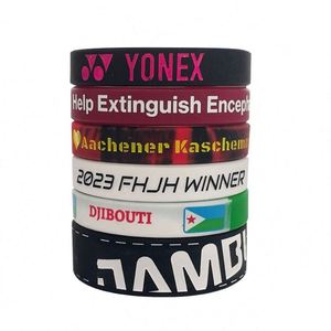 Bracelets en silicone personnalisés de haute qualité 25 mm, bracelets en caoutchouc personnalisés avec message ou logo, créez votre propre bracelet sur mesure - Product Image 3