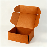 Cajas de envío de pestañas corrugadas plegables reciclables con logotipo personalizado con embalaje personalizable para regalos y manualidades