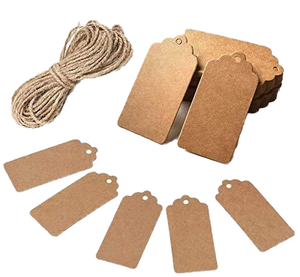 Etiquetas de Papel Kraft Reciclado para Equipaje, Regalos de Boda, Prendas, Zapatos, Bolsos y Ropa - Etiquetas Colgantes Impresas (Tamaños 11) # ;12 # ) - Product Image 1