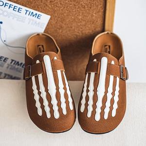 รองเท้าแตะไม้ก๊อกแฟชั่นสำหรับกลางแจ้งรองเท้าไม้ระบายอากาศกันลื่นปิดปลายเท้าสำหรับฤดูร้อน - Product Image 6