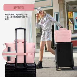 Bolsa de Mano Acolchada con Asa Suave y Cierre, Precio de Fábrica, MOQ Bajo, Logotipo Personalizado, Bolsa de Mano para Portátil, Bolsa de Playa para Mujer - Product Image 2