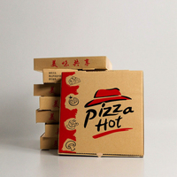 Pizza-Karton Großhandel China Individuell Bedruckte Schwarze Wellpappe 6/8/10/12/14/16 Zoll Pizza-Verpackungskarton