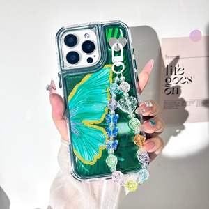 <span class=keywords><strong>Funda</strong></span> Triple para Teléfono con Cordón, Diseños de Mariposas Pintados con UV Personalizados, Venta Caliente en Sudamérica, <span class=keywords><strong>Funda</strong></span> para Teléfono al por Mayor de Fábrica - Product Image 3