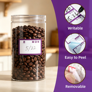 Etiquetas de alimentos para escribir el día de la semana, codificadas por colores, removibles, adhesivas, troqueladas en rollo, para restaurante, cocina, almacenamiento de alimentos FIFO. - Product Image 4