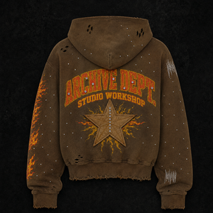 Wholesale Heavy Cotton Vintage Wash Zip Hoodie Floral Embroidery Applique Cropped Boxy Streetwear Custom Logo Men Hoodie - Product Image 2