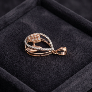 VVS Moissanite ที่หรูหราจี้เพชรแบบโซลิแทร์สำหรับผู้หญิงผู้ชายสีทองและสีโรสโกลด์เครื่องประดับชุบโรเดียมแบบใหม่ - Product Image 3