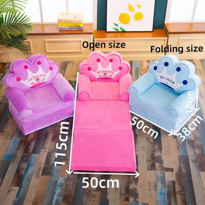 Sofá Plegable Infantil, Asiento de Peluche con Diseño de Dibujos Animados para Niños y Niñas, Colchoneta para Siesta en Jardín de Infancia, Cojín y Sofá para Bebés - Product Image 6