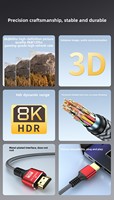 Câble blindé tressé 2.1 haute définition 8K pour moniteurs, téléviseurs, ordinateurs, projecteurs et décodeurs