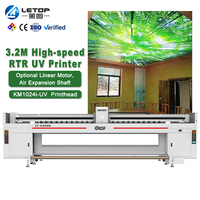 Impresora Digital para Exteriores LETOP, Impresora de Gran Formato de 10 Pies para Pancartas Flexibles, Impresora Digital para Exteriores con Tinta Solvente, Plotter UV de 3.2M