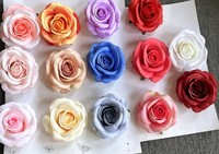 Tête de fleur de rose artificielle en soie, prix d'usine, pour décoration de mariage et de fenêtre de maison