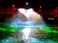 Haut-parleurs de danse d'eau LED pleine couleur, système de contrôle de fontaine flottante