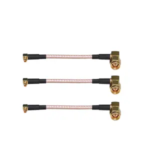 Factory Supply SMA-JW1.5-MMCX-JW1.5 RG316 Communication Cable SMA To MMCX Male Right Angle RG316 Cable Assembly