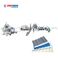 Machine de fabrication de tuiles de toiture ondulées en PVC ASA synthétique à 2-4 couches avec vis double conique