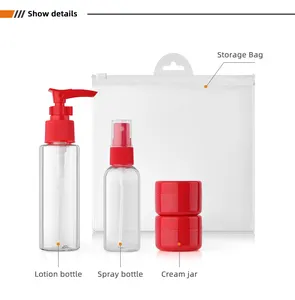 Travel Kits 85ML 10ML Plastic Bottle Sprayer Pump Lotion