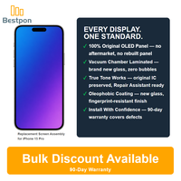 Remplacement pour écran OLED d'iPhone 15 Pro, assemblage remis à neuf avec verre remplaqué, panneau et circuit intégré d'origine, grade A