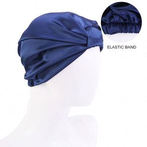Turban de nuit en satin de soie ethnique musulman de luxe pour femmes africaines aux cheveux longs bouclés naturels - Product Image 5