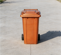 Contenedor de Basura Industrial de Alta Capacidad, Contenedor de Residuos con Ruedas Resistente a los Rayos UV, Diseñado para Camiones de Volcado Automático