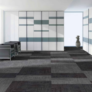 Dalles de moquette de qualité supérieure, durables, de qualité commerciale, antidérapantes, écologiques, avec rembourrage en boucle et support en PVC pour bureau et salon - Product Image 1