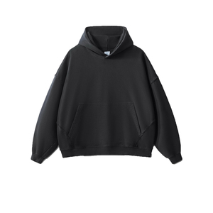 Logo personalizzato di alta qualità Streetwear 420 GSM 100% cotone tinta unita felpa pesante Terry Pullover oversize serie felpa con cappuccio - Product Image 1