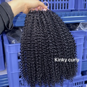 Extensiones <span class=keywords><strong>de</strong></span> Cabello Humano Rizado Italiano con Ondas Profundas, 100% Cabello Natural Virgen para Trenzas - Product Image 4