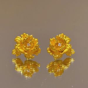 Pendientes de Plata 925 con Jaspe Rojo Natural, Piedra de Estabilidad, Diseño de Botón, Hipoalergénicos, Venta al por Mayor, para Mujer - Product Image 1