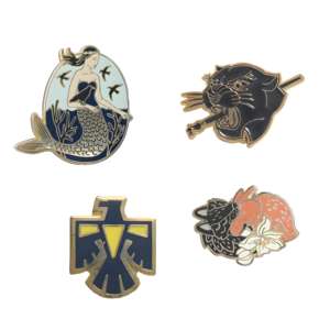 工場カスタム格安ソフトエナメルピン金属亜鉛合金金メッキラペルピンブローチバッジ - Product Image 3