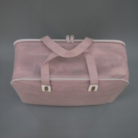 Ensemble de couverture/édredon en PVC transparent personnalisé avec logo en gros, couverture fine avec sac à fermeture éclair et poignée en cuir