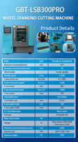 Tour de Réparation de Jantes Entièrement Automatique Haute Précision, Machine de Rénovation de Roues en Alliage CNC à Découpe Diamantée LSB300 Gubot Horizontale