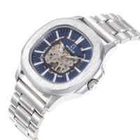 Nouvelle montre tendance de luxe personnalisée unisexe à mouvement automatique, résistante à l'eau, avec boîtier en acier inoxydable et cadran à aiguilles, avec breloque.