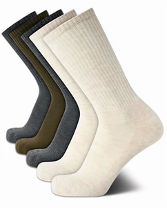 Calcetines Deportivos <span class=keywords><strong>Calvin</strong></span> <span class=keywords><strong>Klein</strong></span> para Hombre, Paquete de 5, Calcetines de Media Pantorrilla, Tejidos, Suministro ODM, Secado Rápido, Beige Surtido (7-12) - Product Image 1