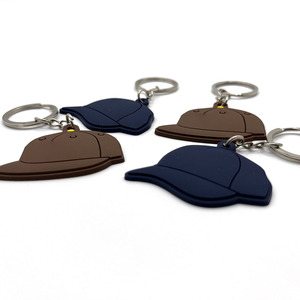 Thời Trang Tinh Tế <span class=keywords><strong>PVC</strong></span> Cao Su Mũ Bóng Chày Phong Cách Móc Chìa Khóa Cá Tính Ba Lô Chìa Khóa Đồ Trang Sức - Product Image 2