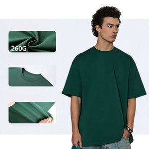 T-shirt de haute qualité 100% coton, taille plus, impression numérique personnalisée, logo, 260 g/m², col rond, t-shirt uni, vente en gros, t-shirt blanc pour hommes - Product Image 4