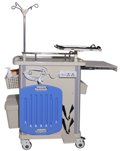 BR-ET003 악기 간호 병원 고품질 의료 장비 충돌 카트 바퀴 IV 스탠드 테이블 비상 트롤리 - Product Image 2