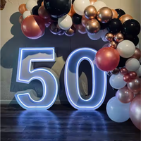 Lettres et chiffres géants personnalisés en métal RGB LED « Oh Baby » de 2, 3 et 4 pieds, très demandés, pour la décoration d'événements et de fêtes d'anniversaire