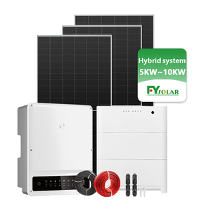 Sistema Solar Híbrido GOODWE de 10KW, 5kw, 8kw, 6kw Trifásico con Batería, Conjunto Completo, Paneles de Alta Eficiencia de Silicio Monocristalino - Product Image 1