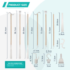 Op Maat Gemaakte Dressing Stick Met Compressie Sok Helper Schoen Hoorn Nemen Schoenen En Sokken Terug Krabber Sok Dressing Hulpmiddel - Product Image 6