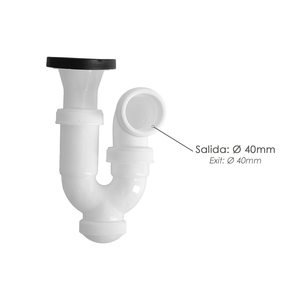 Sifone Curvo Estensibile con Valvola e Tappo 1 1/2" O/ 40 mm - Product Image 3