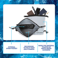 Sac étanche en TPU de 3 L avec sangle réglable, compartiments spacieux, pochette de protection pour appareil photo et équipement de pêche, sac à main imperméable
